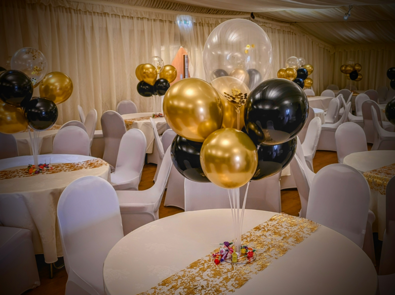 Hall with drapes