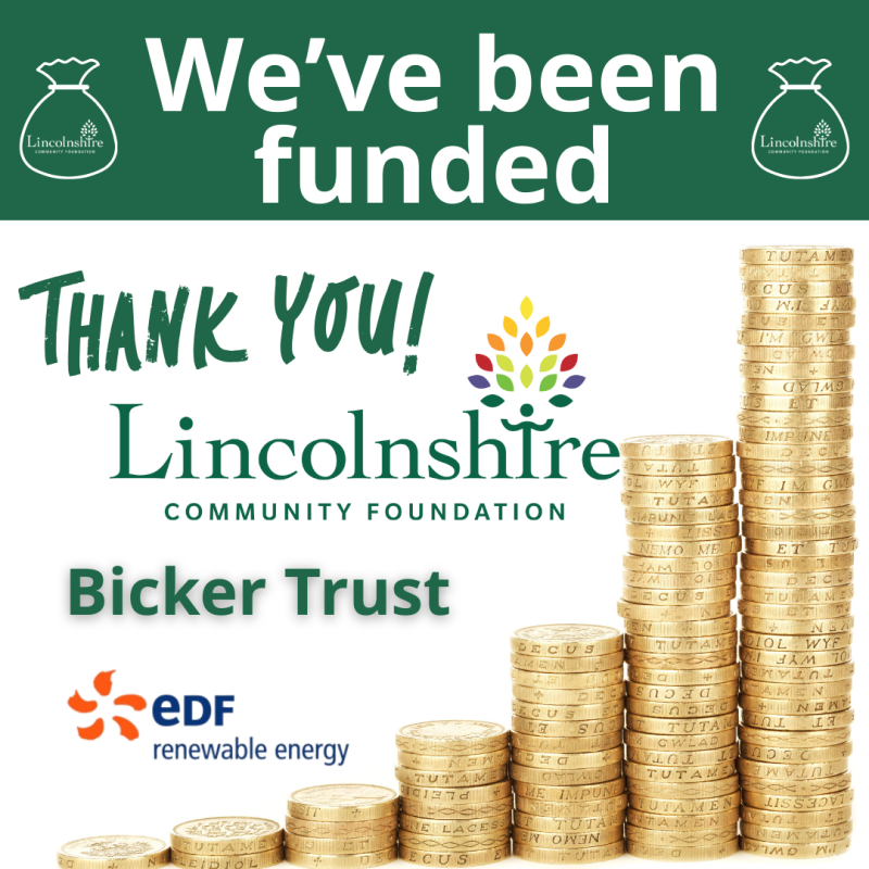 Our Community Wildlife garden is coming soon, thanks to this amazing funding from the Lincolnshire Community Foundation and Bicker Trust.