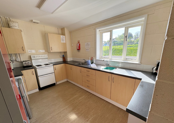 Kitchen with large range of appliances