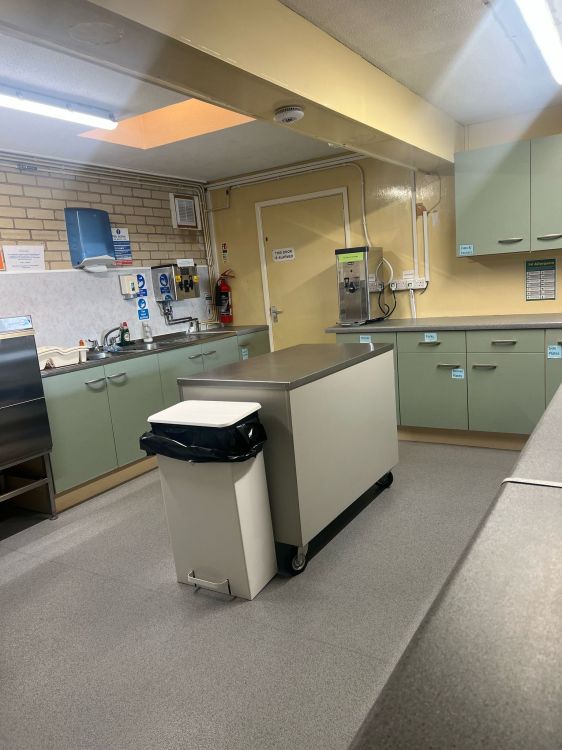 Kitchen with large range of appliances