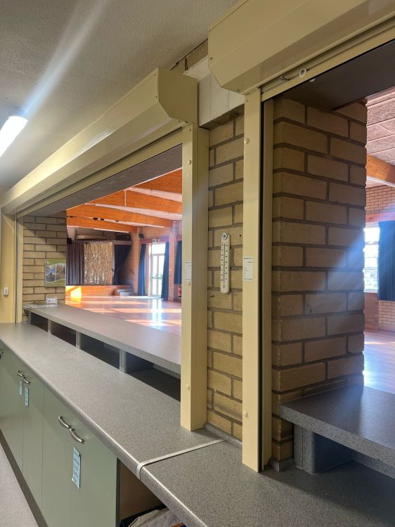 Kitchen looking out into the hall