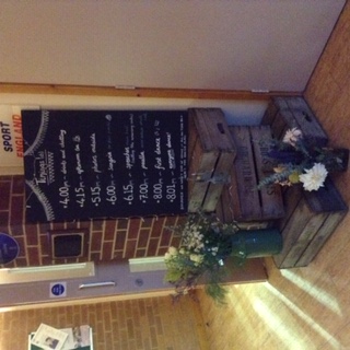 The foyer decorated for a wedding