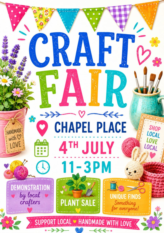 4th July - Crafts, Demonstrations & Plant sale