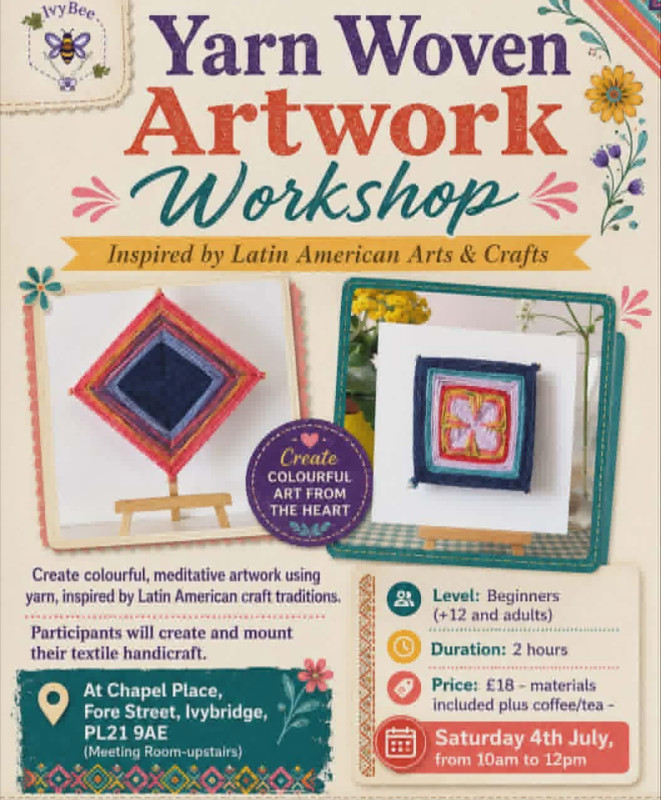 4th July  Guest Artist - Latin American inspired woven artwork