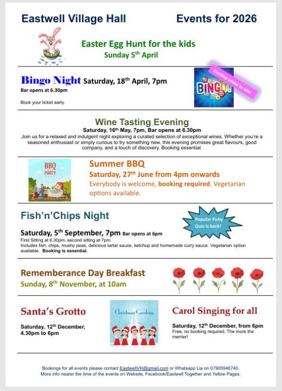 Events Calendar 2026