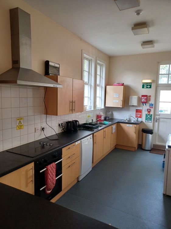 Kitchen with large range of appliances