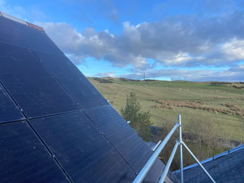 Glorious sunny view from the solar panels