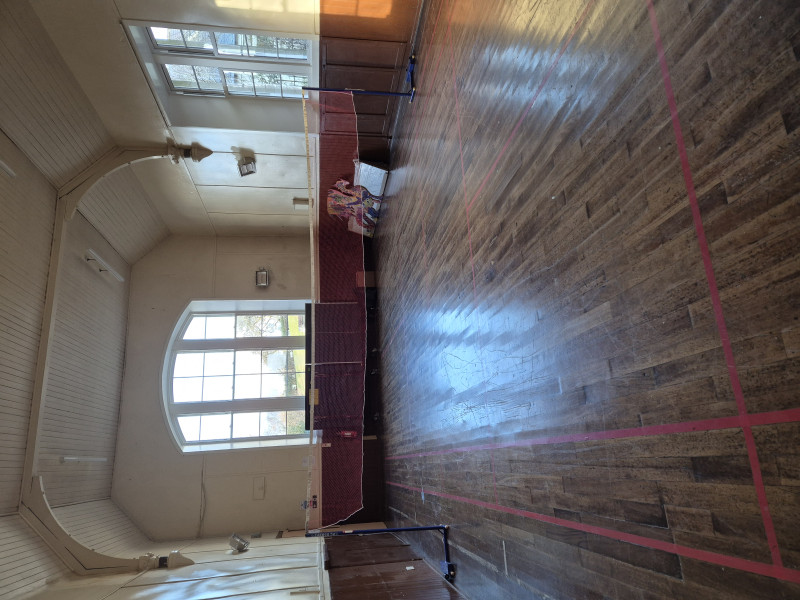 Main hall and kitchen area
