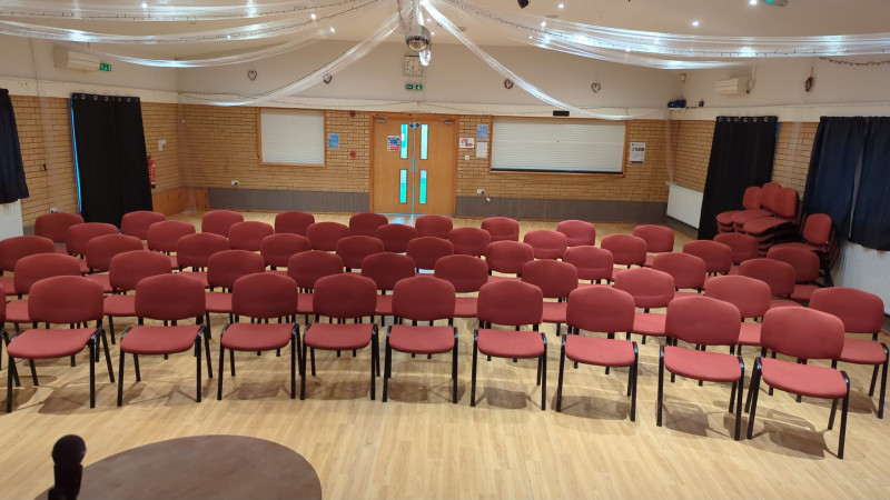 Main Hall with Seating Laid Out