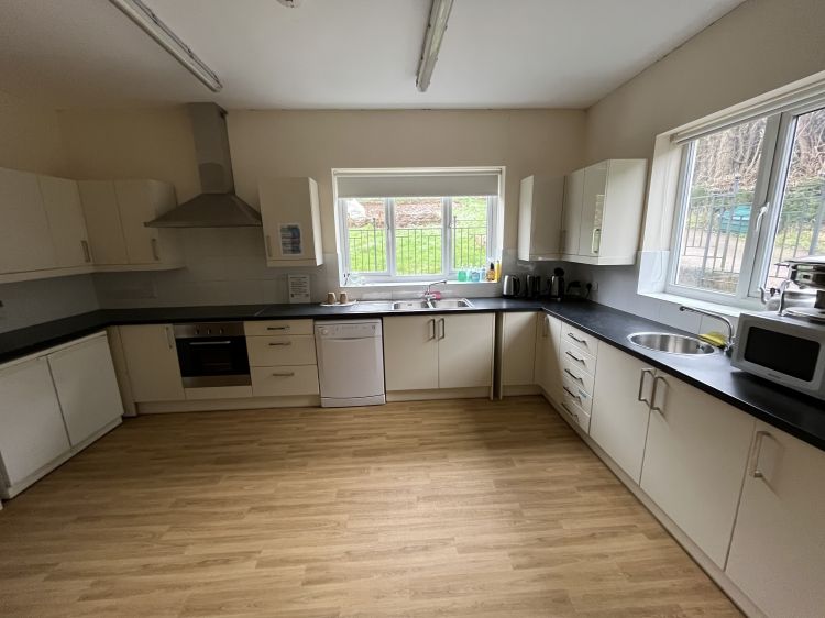 Kitchen with large range of appliances