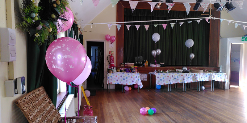Main hall for a birthday party