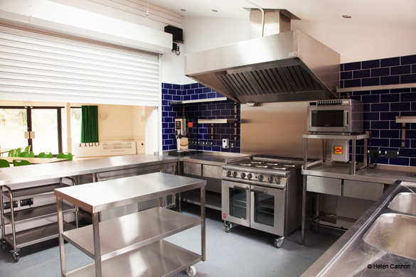 Kitchen with large range of appliances