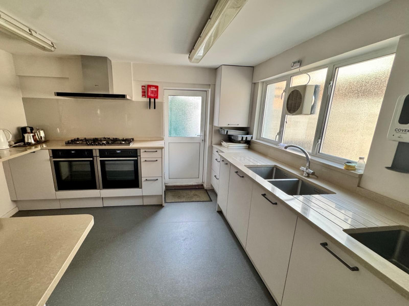 Kitchen with large range of appliances