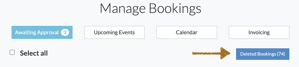 Deleted Bookings