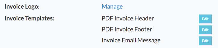 Invoice Settings