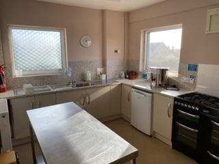 Kitchen with large range of appliances