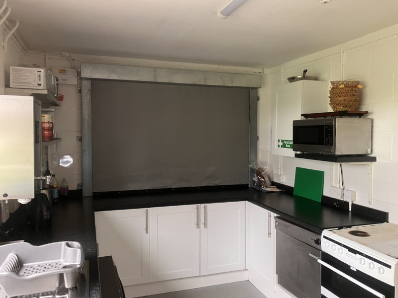 Kitchen with Hatch to Main Hall