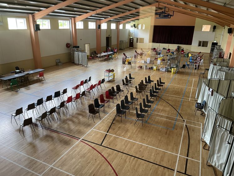 Main Hall set up for the Irish Blood Transfusion Service