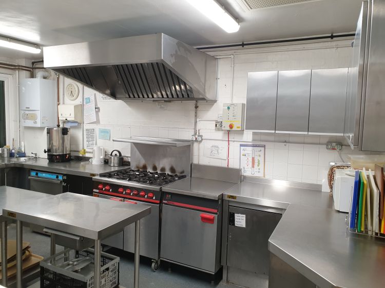 Kitchen with large range of appliances