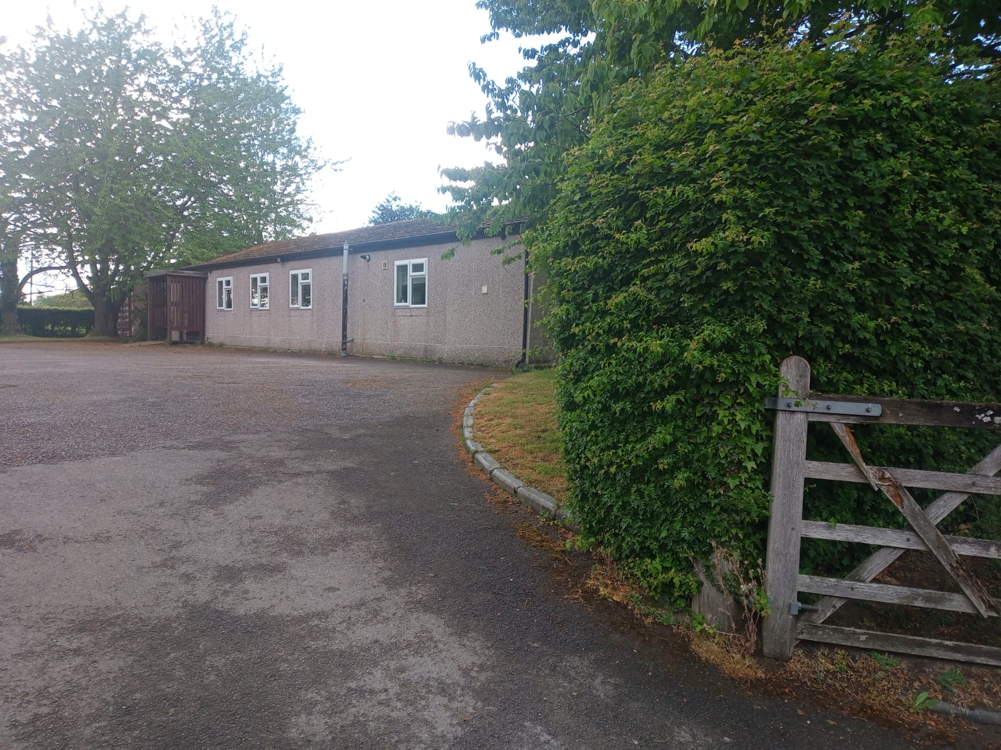 Hall with large car park