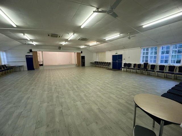 Main Hall with Stage and Kitchenette