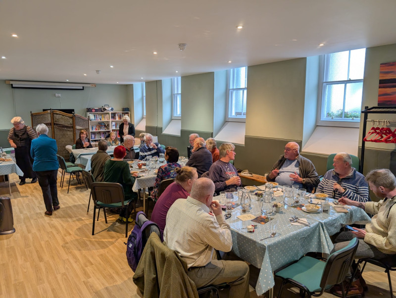 Lower Hall being used for LING's weekly Community Café