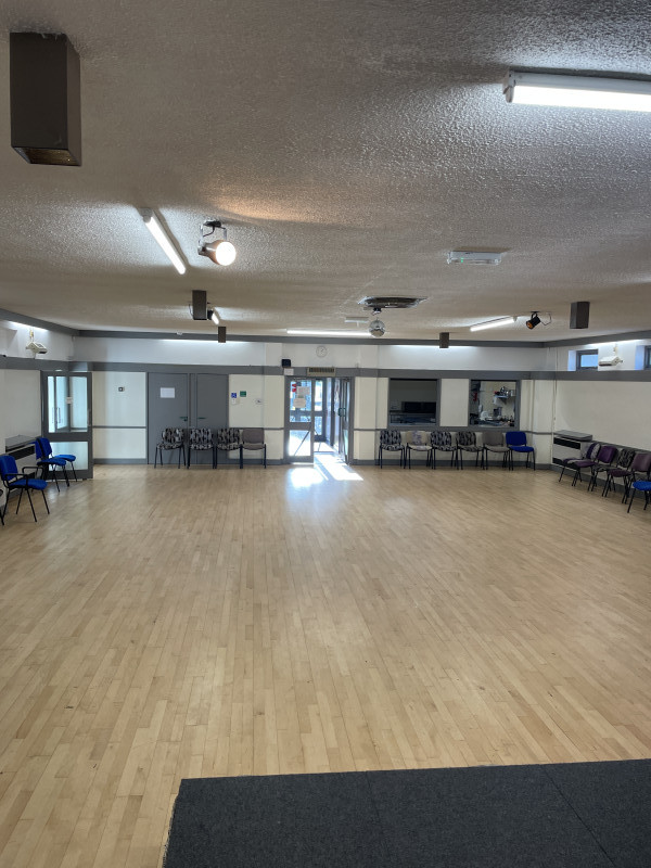 Main hall from the stage back to entry
