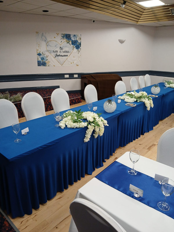 Our Fabulous Function Room decorated for a wedding