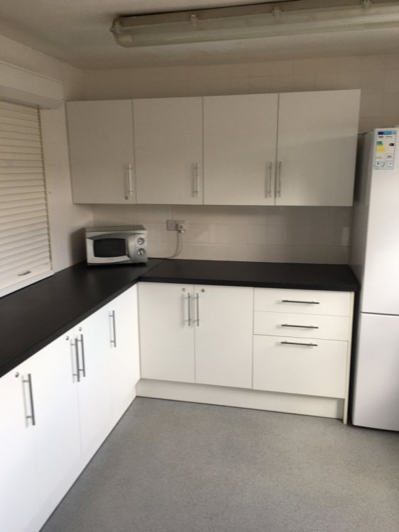 Kitchen with large range of appliances