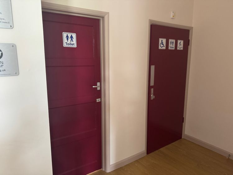Entry area with toilets and baby changing facilities