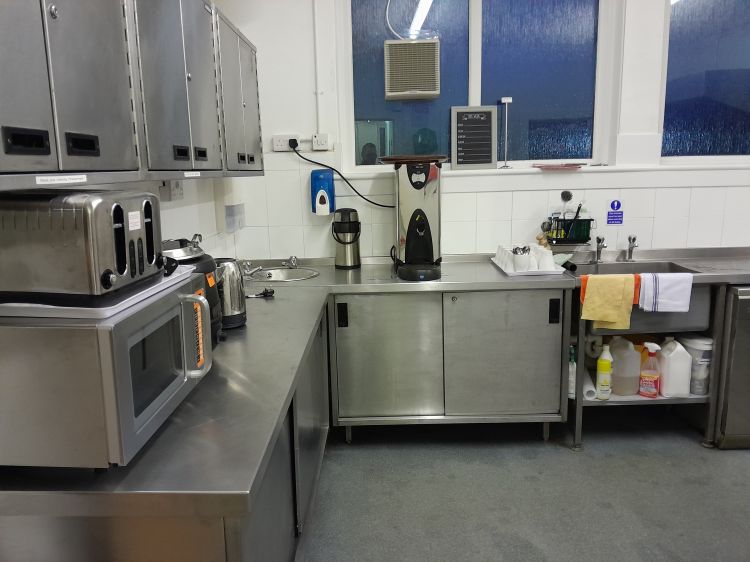 Kitchen with large range of appliances