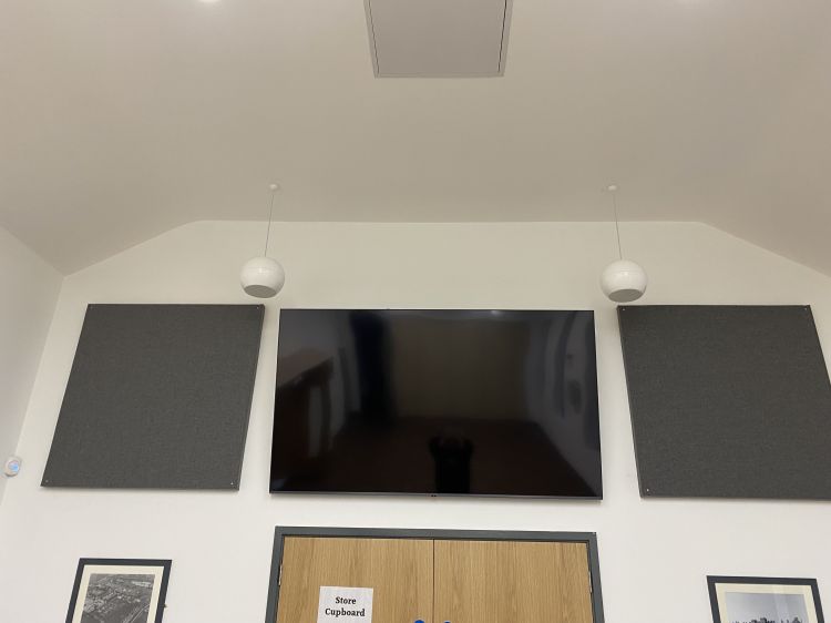 Screen in Parkin Room works with the AV System