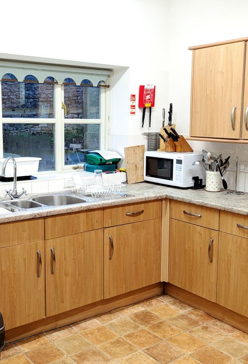 Kitchen with large range of appliances