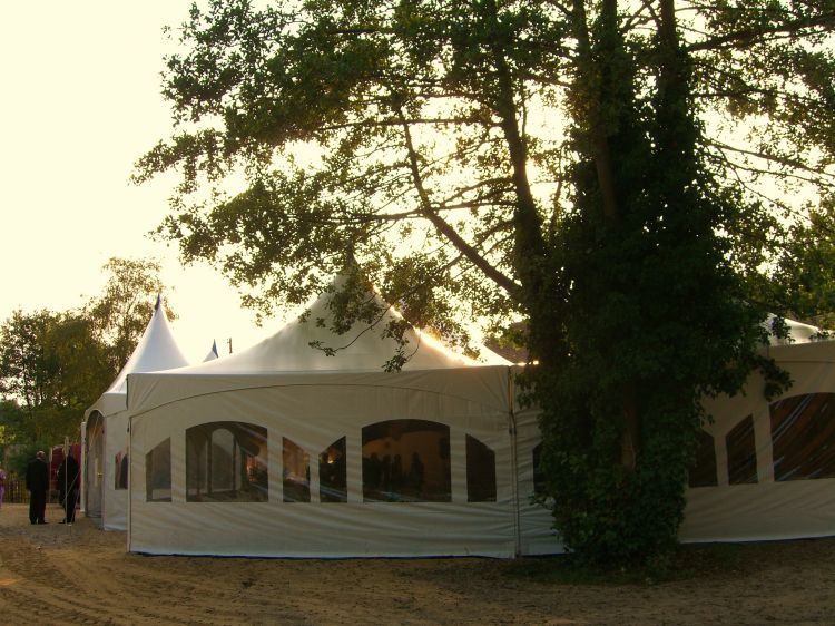 Marquee in front of Village Hall
