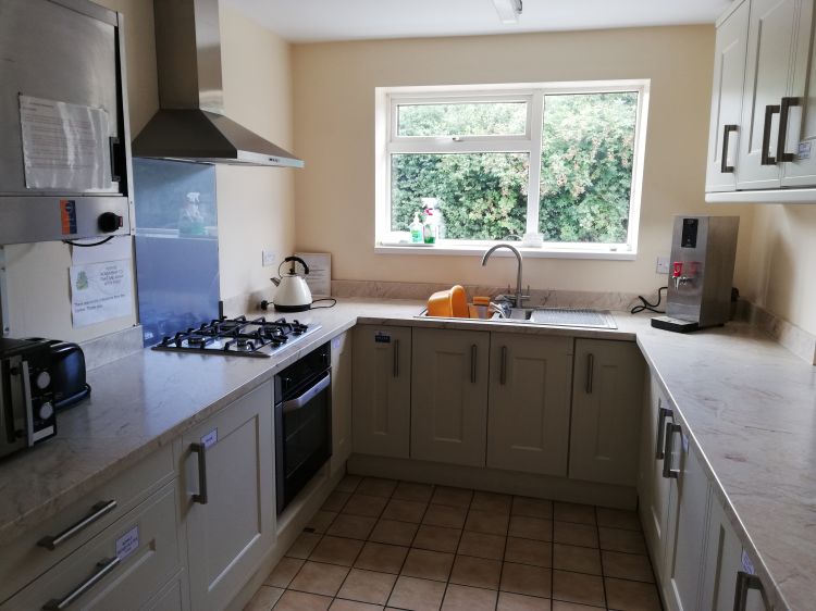 Kitchen with large range of appliances