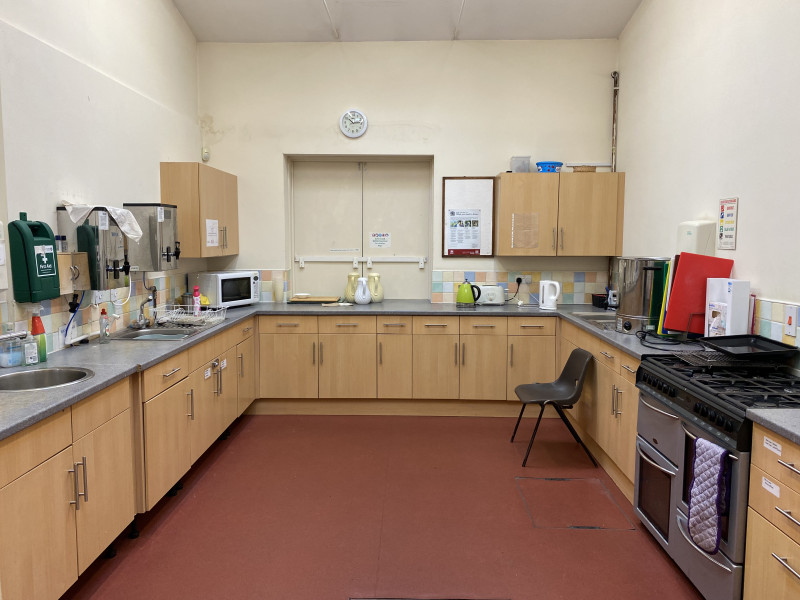 Kitchen with large range of appliances
