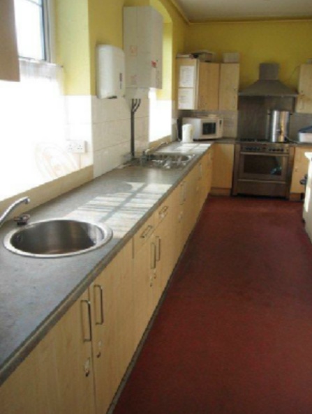 Kitchen with large range of appliances