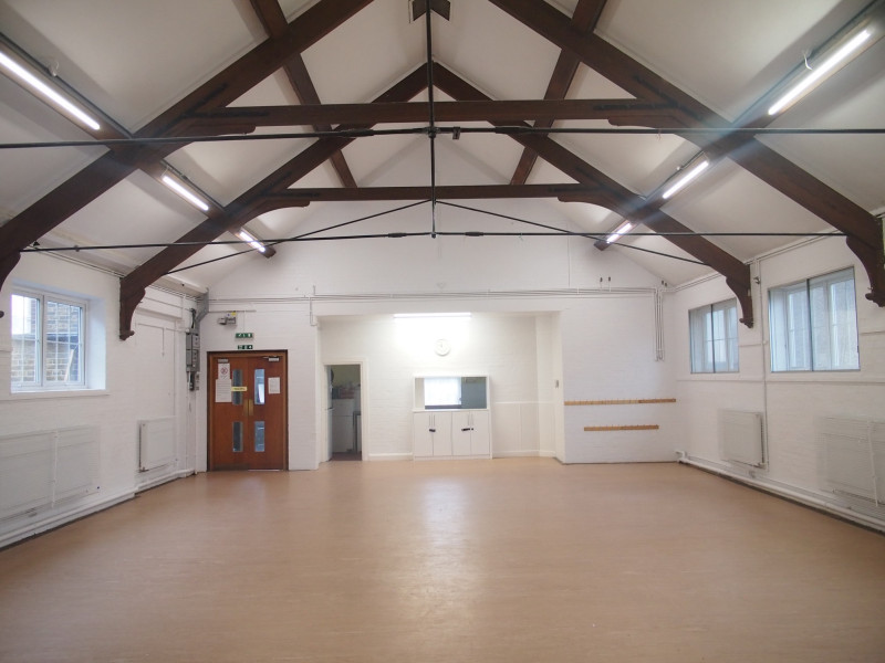 Hall, facing towards the kitchen end