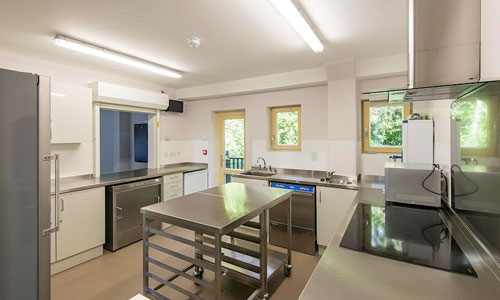 Kitchen with large range of appliances