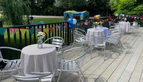 Decking used for a party