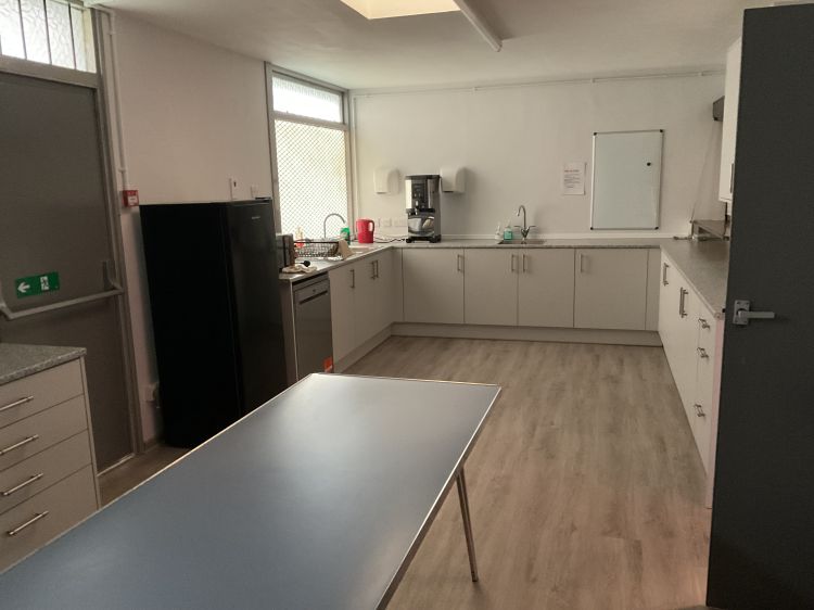 Kitchen with large range of appliances