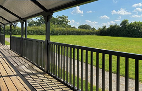 Veranda view over lawn