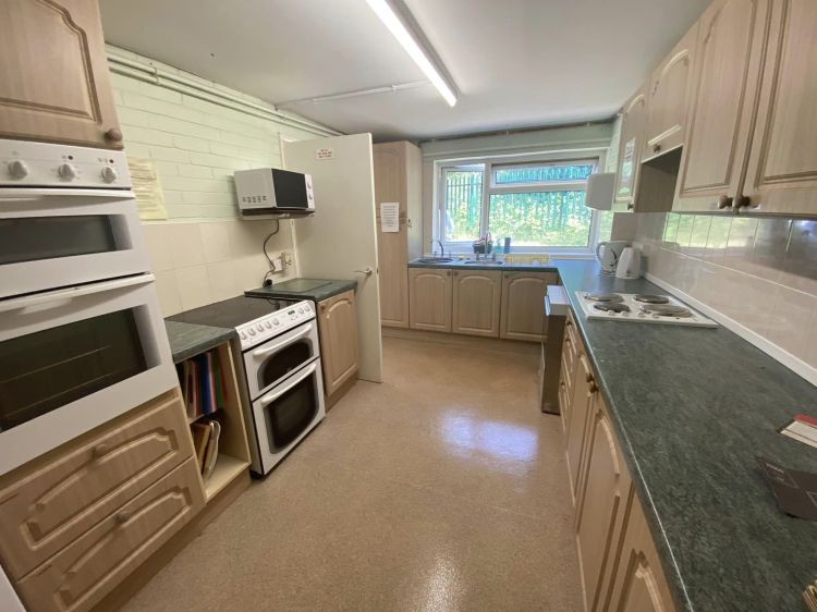 Kitchen with large range of appliances