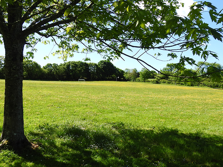 View across the playing field