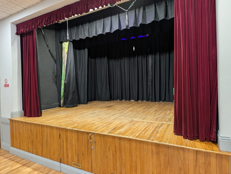 Stage with full lighting