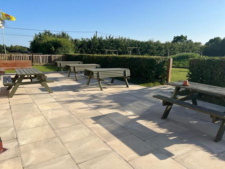 Sunny terrace area